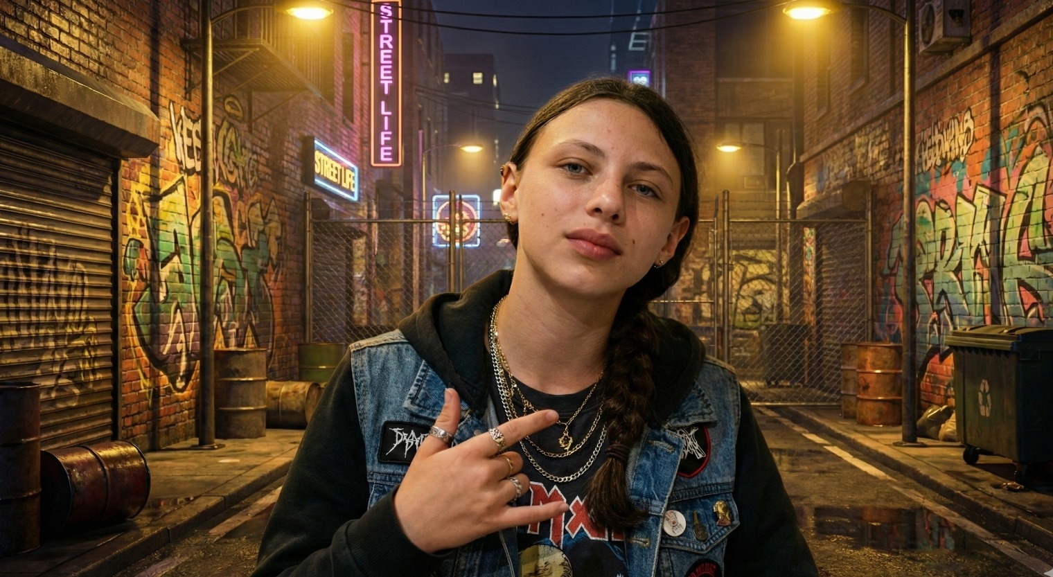 Sœur de 15 Ans en Mode Rappeuse