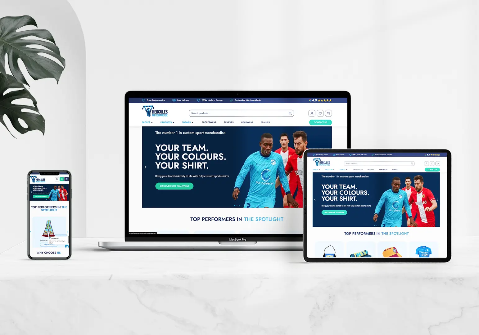 Hercules Merchandise website screenshot