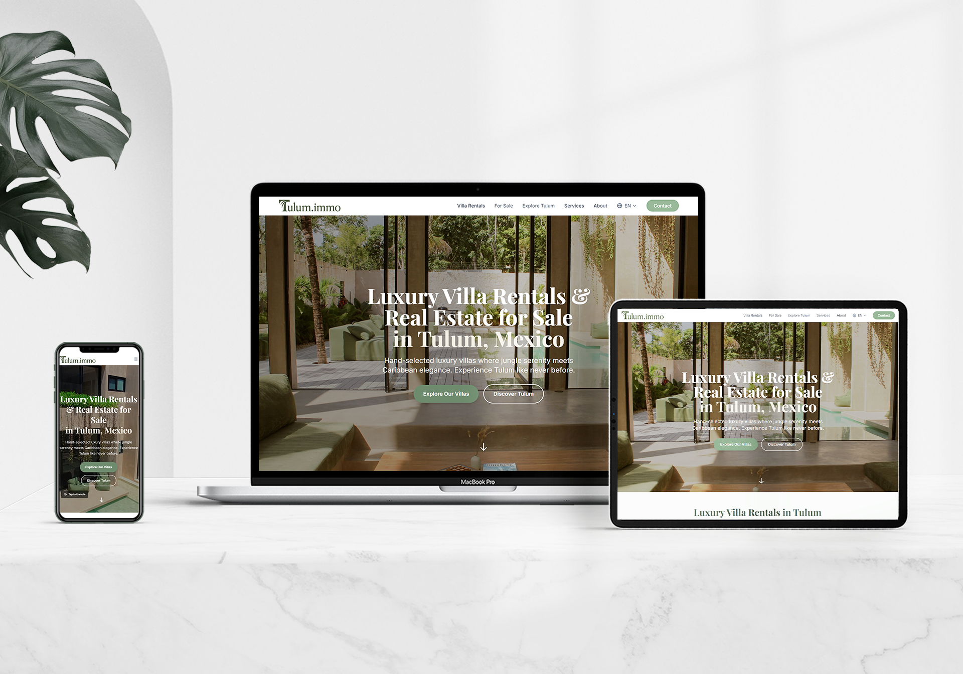 Tulum.immo website screenshot